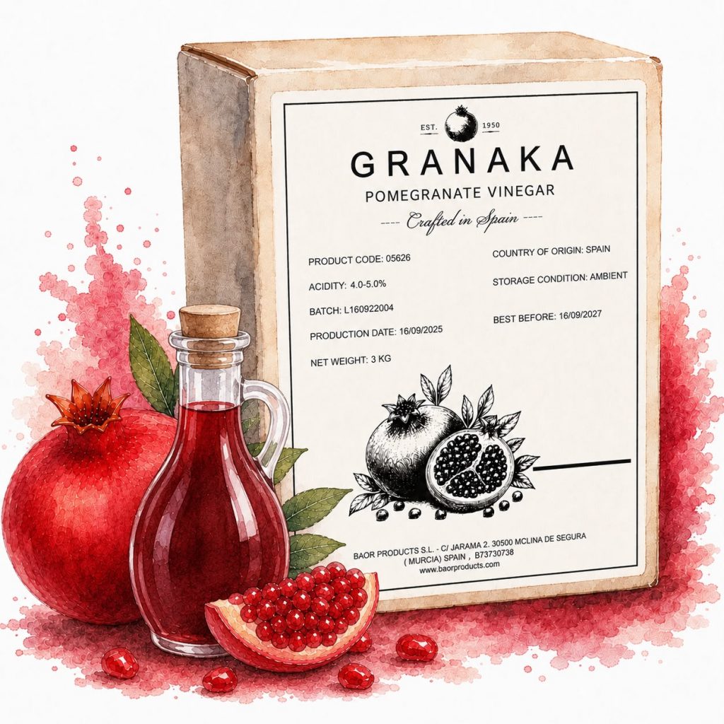organic natural pomegranate vinegar bag in box 3 kg high quality